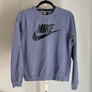 Nike Sportswear Sweatshirt Purple Swoosh Fleece Pullover Crewneck, Small